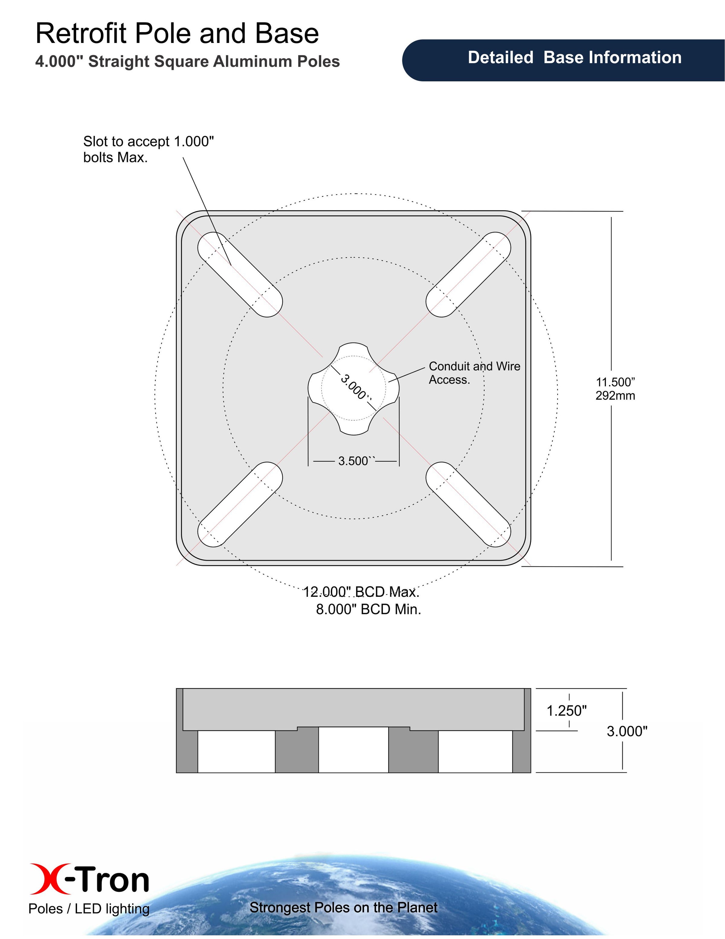 square lighting pole, security camera poles, aluminum poles